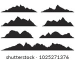 mountains silhouettes on the... | Shutterstock .eps vector #1025271376
