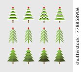 christmas tree vector  | Shutterstock .eps vector #778858906