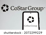 Small photo of November 11, 2021, Brazil. In this photo illustration the CoStar Group logo seen displayed on a smartphone