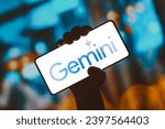 Small photo of December 6, Brazil. In this photo illustration, the Google Gemini logo is displayed on a smartphone screen. The tool was launched by Google as its new multimodal artificial intelligence (AI) model