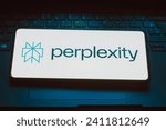 Small photo of January 12, 2024, Brazil. In this photo illustration, the Perplexity AI logo is displayed on a smartphone screen
