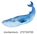 Blue Whale   Watercolor Hand...