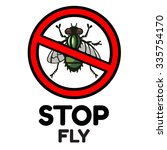 fly housefly nasty parasite... | Shutterstock .eps vector #335754170