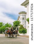 Small photo of Istanbul / Turkey - 30 June 2018: People move around the Princes Island in horse-drawn carriages