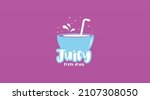 fresh fruit juice logo design... | Shutterstock .eps vector #2107308050