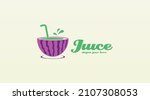 fresh fruit juice logo design... | Shutterstock .eps vector #2107308053