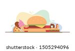 junk food concept vector... | Shutterstock .eps vector #1505294096