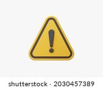 3d realistic yellow triangle... | Shutterstock .eps vector #2030457389