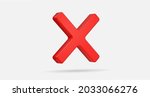 3d realistic red cross... | Shutterstock .eps vector #2033066276