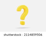 realistic 3d yellow question... | Shutterstock .eps vector #2114859506