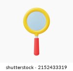 3d realistic magnifying glass... | Shutterstock .eps vector #2152433319