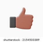 3d realistic thumbs up hand... | Shutterstock .eps vector #2154503389