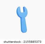 3d realistic wrench icon vector ... | Shutterstock .eps vector #2155885373
