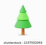 3d realistic pine tree icon... | Shutterstock .eps vector #2157052093