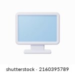 3d realistic computer monitor... | Shutterstock .eps vector #2160395789