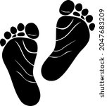 vector of the baby footprints | Shutterstock .eps vector #2047683209