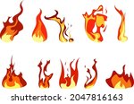 vector of the fires bundle  ... | Shutterstock .eps vector #2047816163