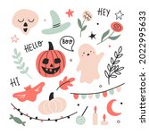 happy halloween childish set... | Shutterstock .eps vector #2022995633