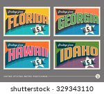 united states vintage... | Shutterstock .eps vector #329343110