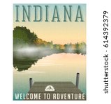 Indiana Travel Poster Or...