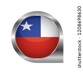 flag of chile  location map pin ... | Shutterstock .eps vector #1208698630