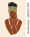 abstract woman portrait. afro... | Shutterstock .eps vector #1856517709