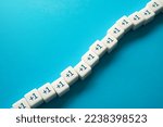 Small photo of Plus one. Sequential addition to the sum. Rows of blocks. Add one more. Sequence. Arithmetic progression. Increase and growth. A series concept. Accumulation process.