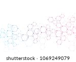 hexagonal background. digital... | Shutterstock . vector #1069249079