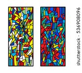 Two Stained Glass Decorative...