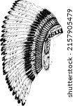 hand drawn native american... | Shutterstock .eps vector #2157905479