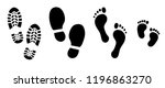 human walking footprints shoes... | Shutterstock .eps vector #1196863270