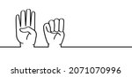 hand gesture in case of... | Shutterstock .eps vector #2071070996