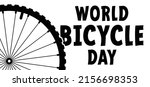 slgan world bicycle day.... | Shutterstock .eps vector #2156698353