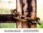 Rusty Chain On Gate  Rusty...
