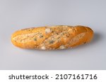 Small photo of Moldy bread on blurry background. food fungus. Dirty food that is unappetizing.
