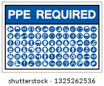 ppe required set symbol sign ... | Shutterstock .eps vector #1325262536