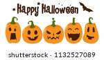 halloween greeting vector... | Shutterstock .eps vector #1132527089