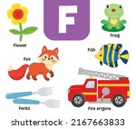 english alphabet in pictures  ... | Shutterstock .eps vector #2167663833