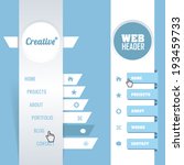 vector vertical header web menu ... | Shutterstock .eps vector #193459733