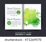 green colors polygonal bi fold... | Shutterstock .eps vector #471269570