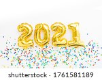 happy new year 2021 celebration.... | Shutterstock . vector #1761581189
