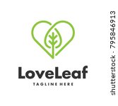 Single Line Leaf And Heart Logo ...