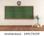 Empty Vintage Classroom With...