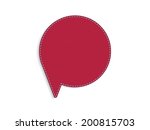 red leather speech circle bubble | Shutterstock .eps vector #200815703