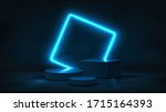 abstract neon banner with... | Shutterstock .eps vector #1715164393
