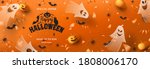 happy halloween sale horizontal ... | Shutterstock .eps vector #1808006170