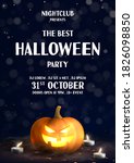 happy halloween holiday party... | Shutterstock .eps vector #1826098850