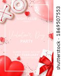 happy valentine's day party... | Shutterstock .eps vector #1869507553