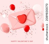 happy valentine's day greeting... | Shutterstock .eps vector #2089830070