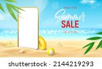 summer sale ad banner template. ... | Shutterstock .eps vector #2144219293